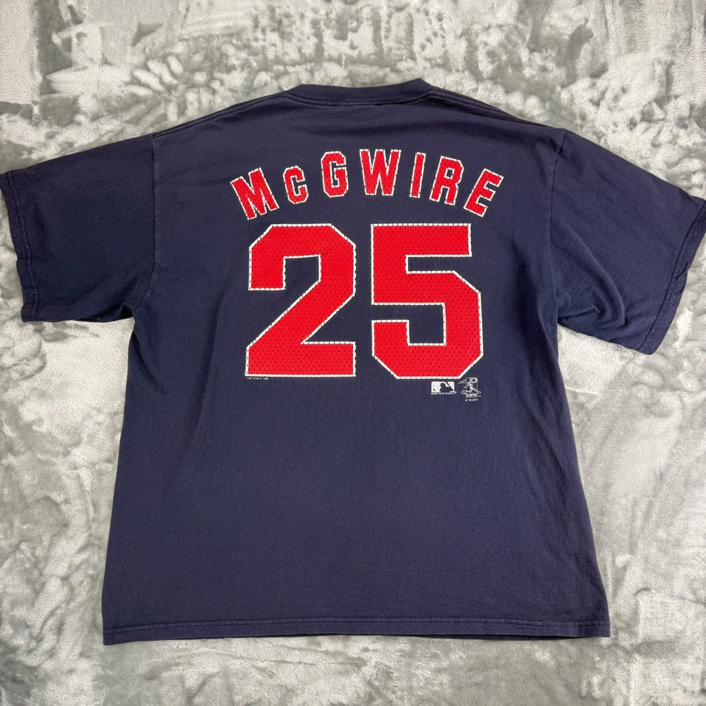 Vintage 1998 Mark McGwire St Louis Cardinals CSA T-Shirt Navy XL MLB RARE